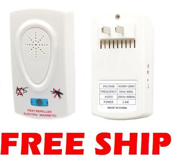 Electronic Ultrasonic Mouse Pest Bug Repellent Repeller White