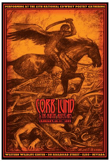 Corb Lund The Hurtin Albertans Elko NV Show Poster