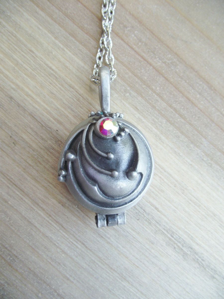   INSPIRED HANDMADE Elena Elenas Vervain Locket Ruby Silv Necklace