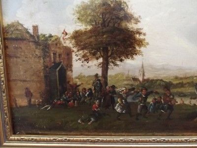 Dutch Old Master Peasants in Landscape Van Heemskerk