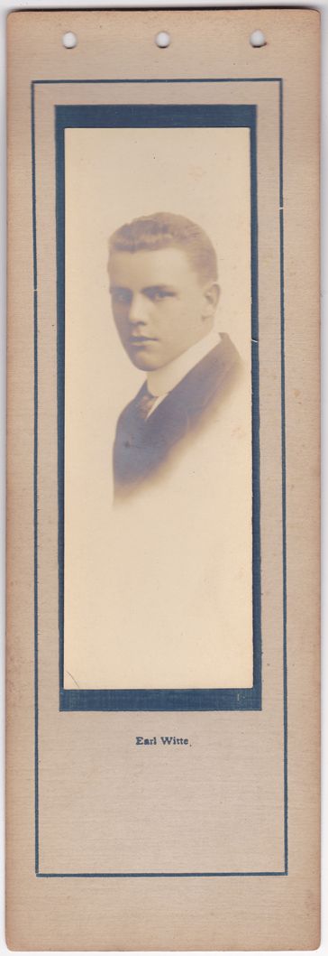 G10 835 IDD Earl Witte 1914 Sheboygan Wi HS Photo