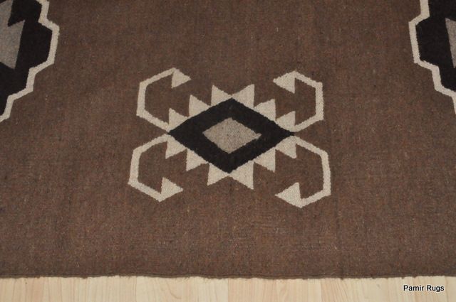 10 Wool Handmade Kilim Navajo design hand woven camel, tan