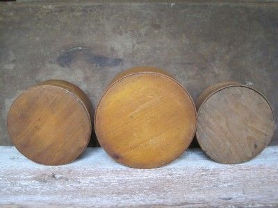 Antique Pantry Box Lot Copper Nails Bentwood Primitive Firkin Shaker