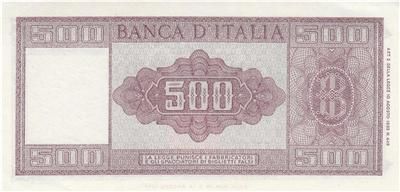 20 3 1947 Banca D Italia 500 Lire Italy RARE UNC