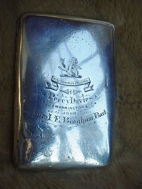 WALKER & HALL SIR J.E BINGHAM TO P. DAVIES ARMORIAL 225g STERLING