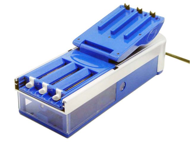 New Blue Electric Cigarette Rolling Machine 3 Injectors