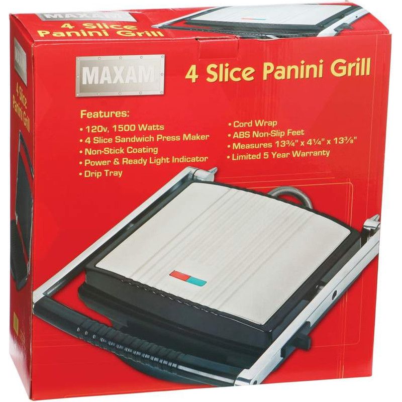 Slice Indoor Electric Panini Grill Sandwich Press Maker Mini