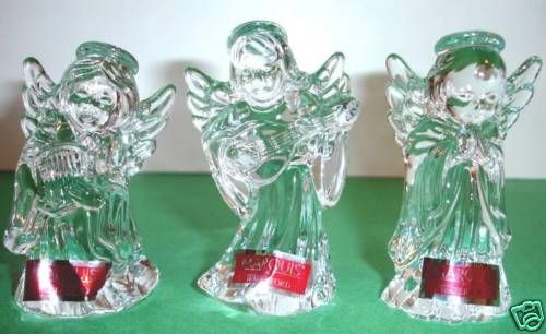 Waterford Marquis Nativity 3 PC Crystal Angel Set New