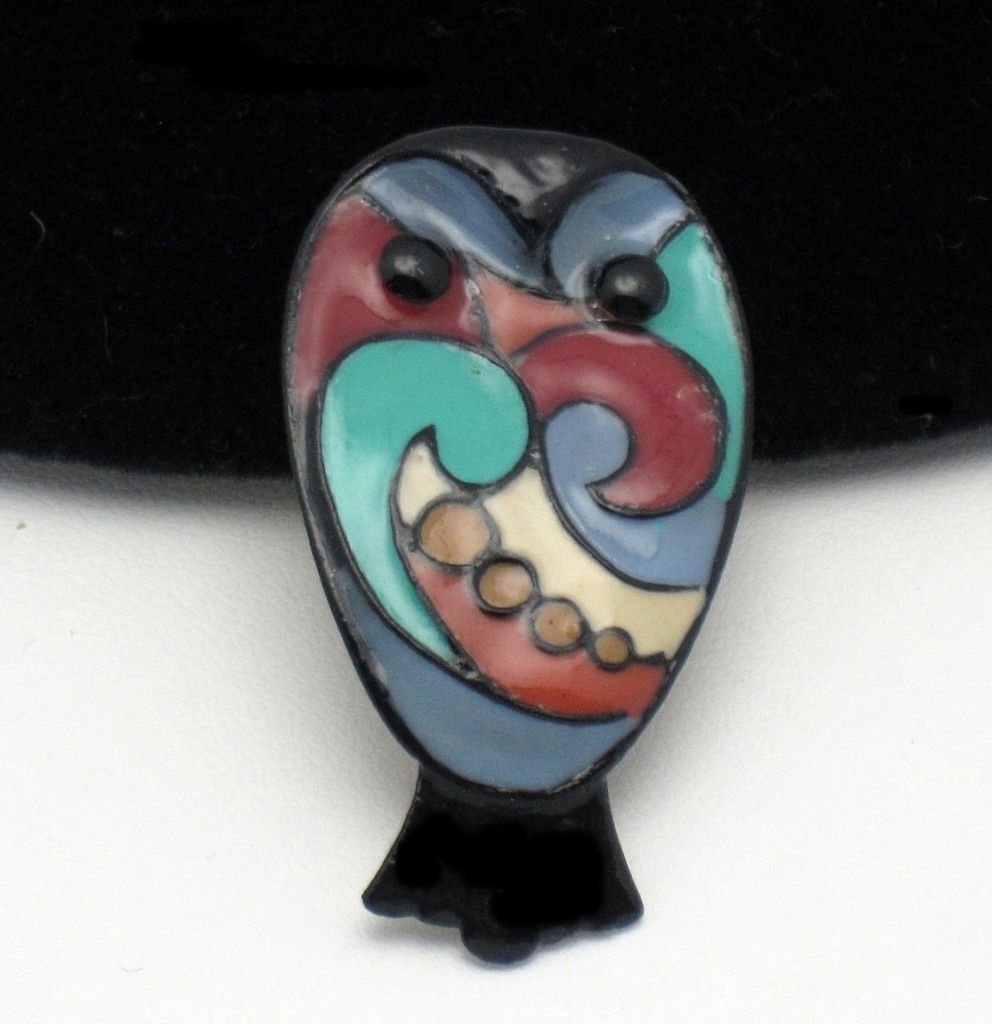 Eisenberg Vintage Owl Brooch Pin 1973 Artist Series