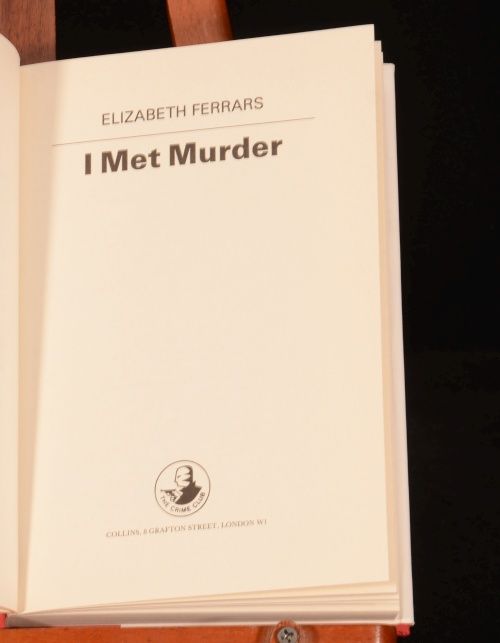 1985 I Met Murder Elizabeth Ferrars First Edition with Dustwrapper