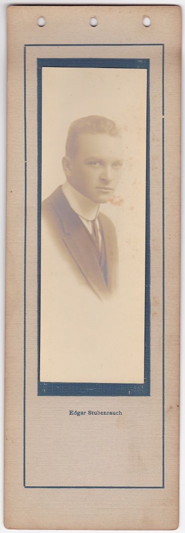 G10 835 IDd Edgar Stubenrauch   1914 Sheboygan, WI HS photo