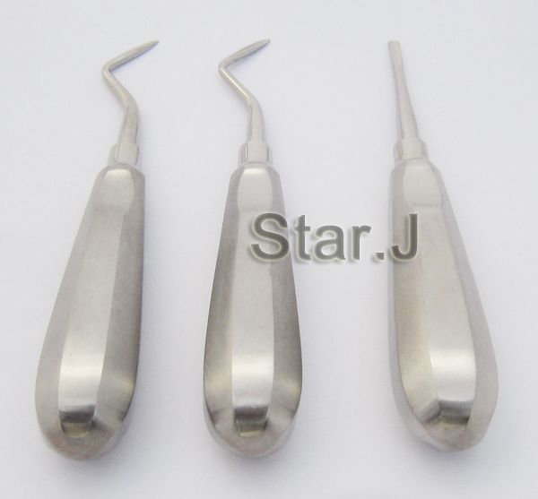 3pcs Apical Root Tip Elevator Surgical Dental Instruments