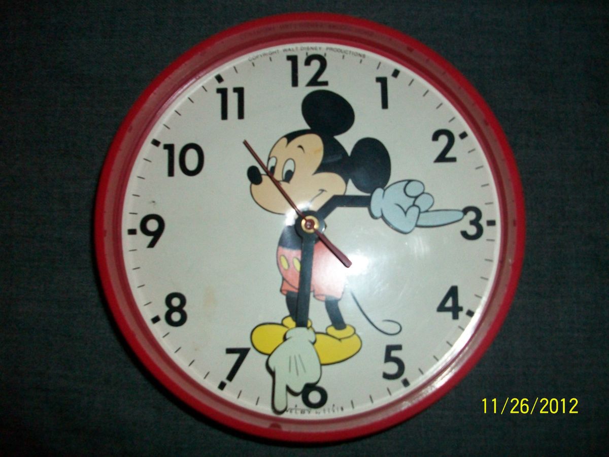Vintage Mickey Mouse Wall Clock Welby by Elgin