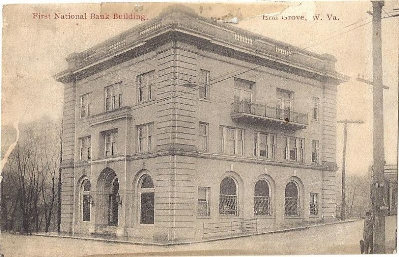 West Virginia WV Elm Grove 1st National Bank 1917