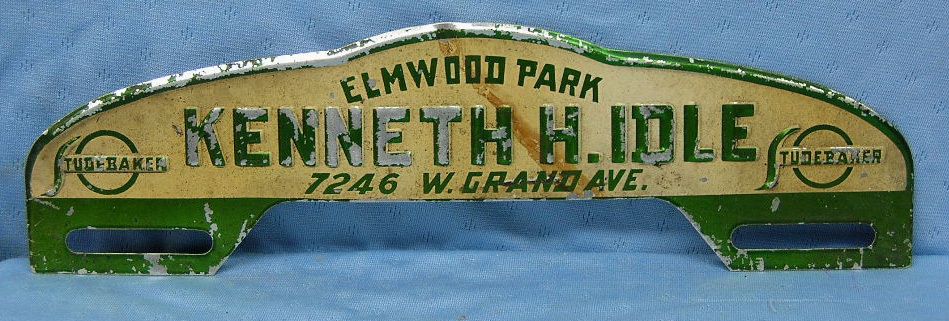 Studebaker Dealer License Plate Topper Elmwood Park