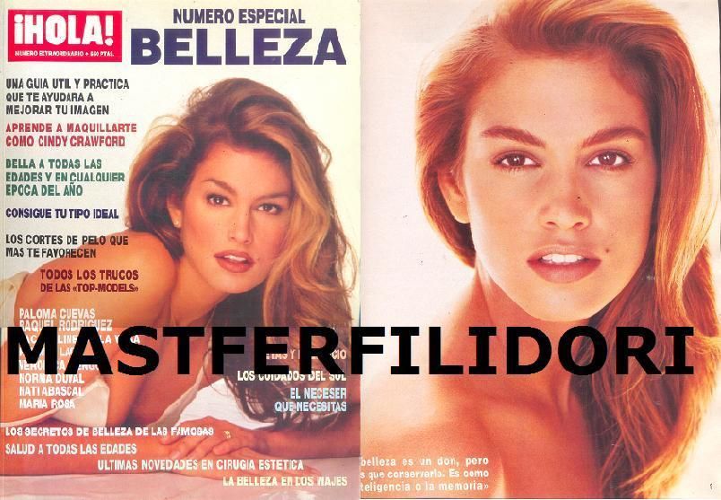  CRAWFORD CLAUDIA SCHIFFER LINDA EVANGELISTA HOLA SPANISH MAGAZINE 1994