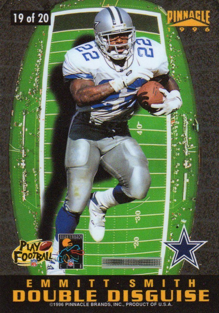 Emmitt Smith 1996 Pinnacle Double Disguise Dallas Cowboys