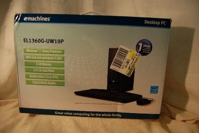 eMachines® Desktop PC EL1360G UW10P No Monitor Included (New Opened