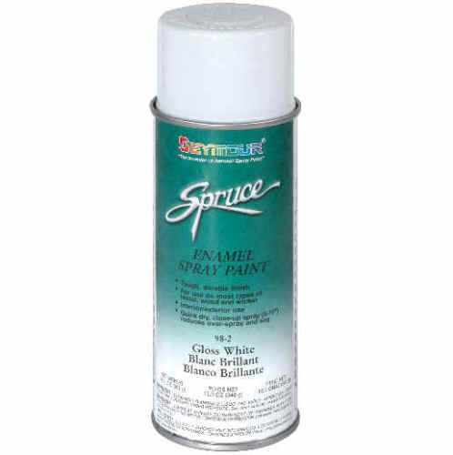 Spruce Gloss White Enamel Spray Can Paint 16 Oz