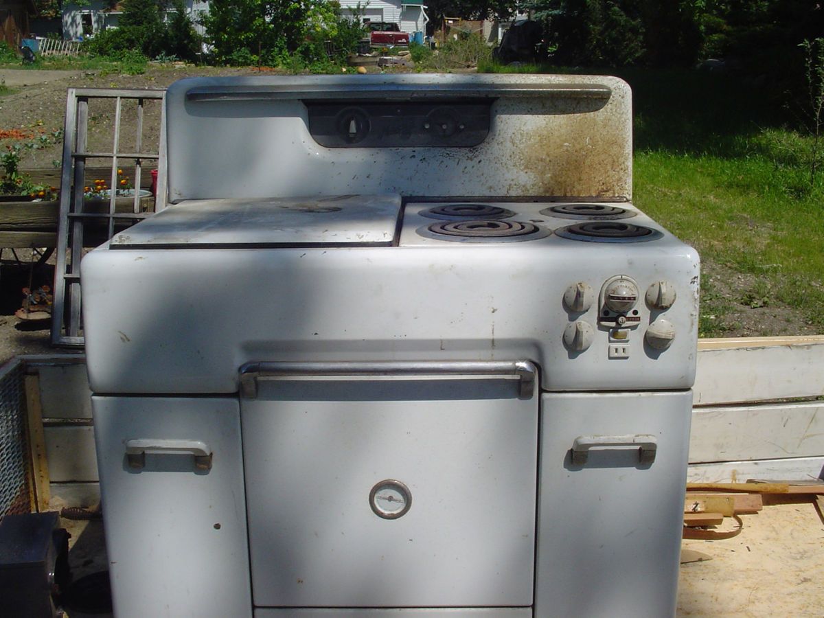 Vintage Wood Electric Kitchen Cook Stove