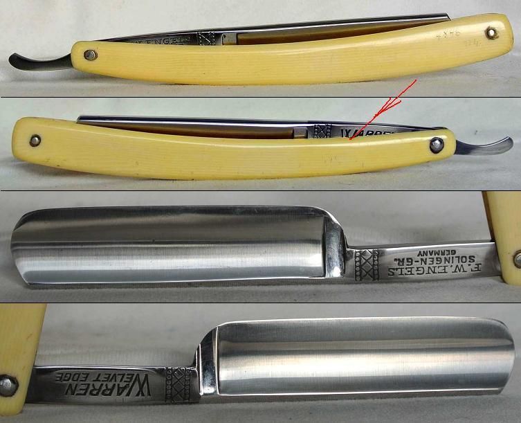 ONE VINTAGE WARREN F W ENGELS SOLINGEN STRAIGHT RAZOR GERMANY