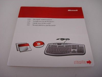 Microsoft B2M 00015 1048 USB Natural Ergonomic Keyboard New Open Box