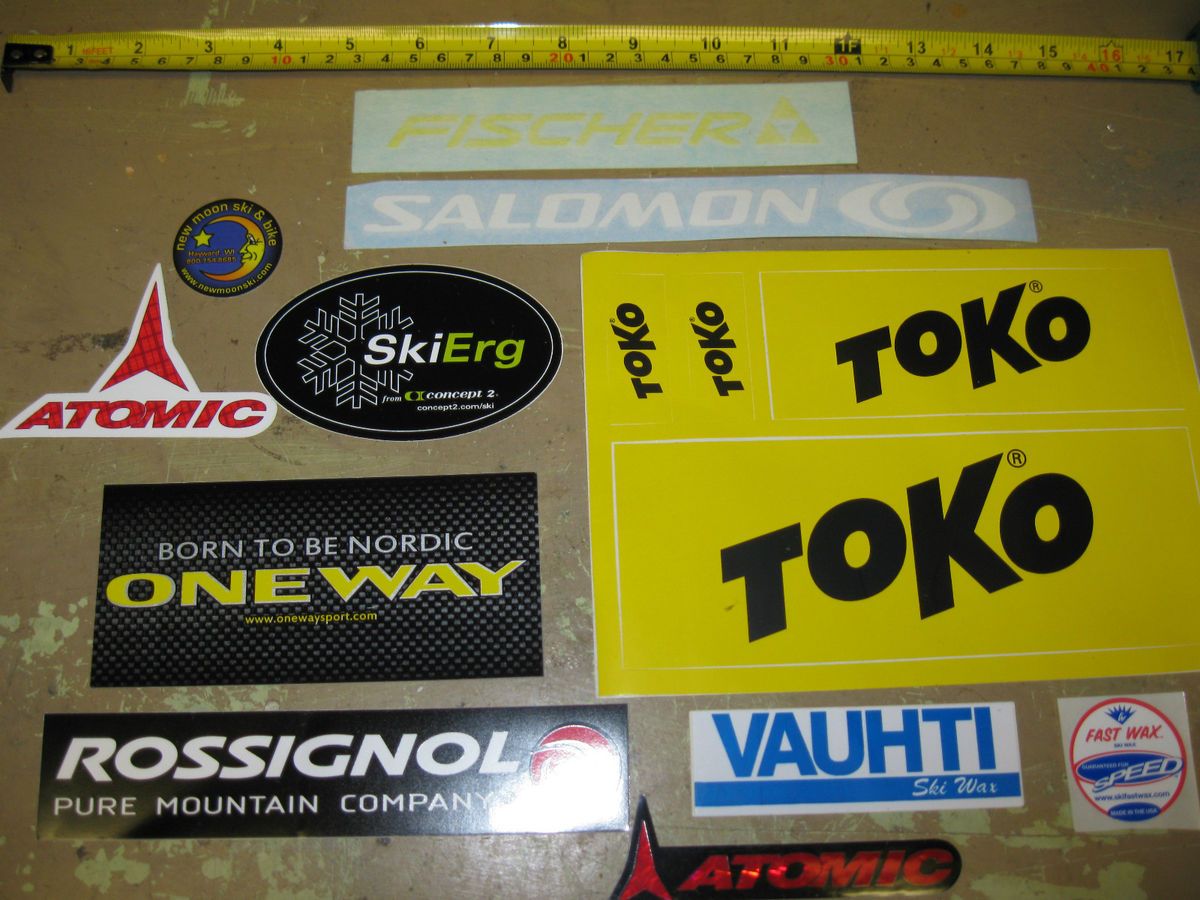   Cross Country Ski 14 Sticker lot Toko Salomon Vauhti Fast Wax Atomic