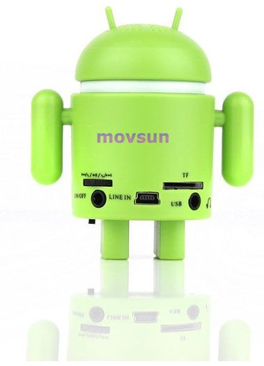 Protable Mini Android Robot  Box Speaker With TF Slot #S01