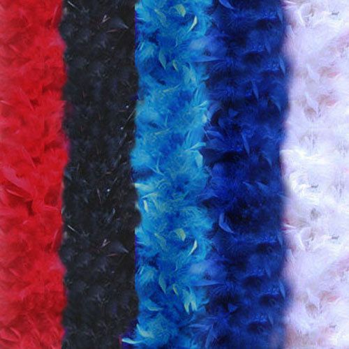 Feather Boas Black White Turquoise Dark Blue Red Halloween party