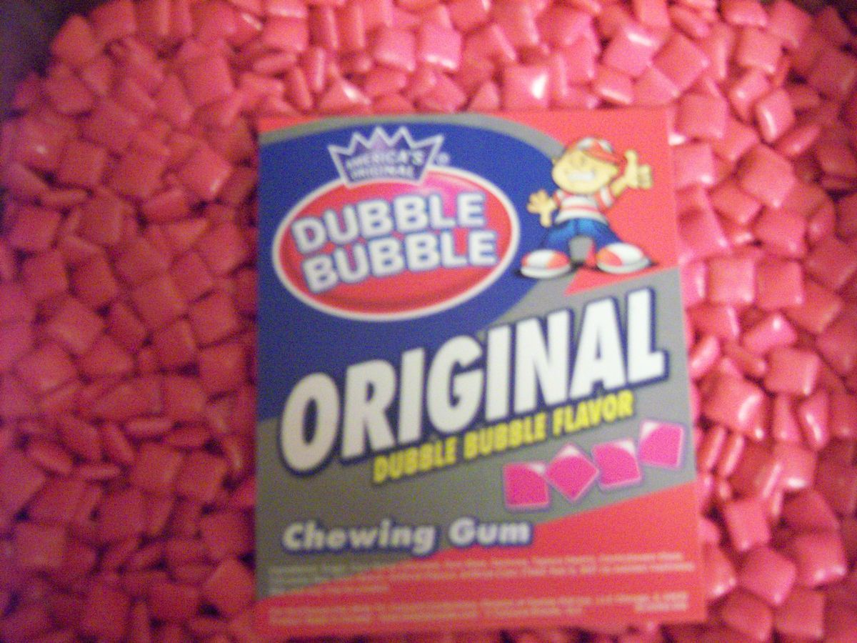 ORIGINAL DUBBLE BUBBLE FLAVOR pink CHICLET Bulk Vending Candy Gumballs