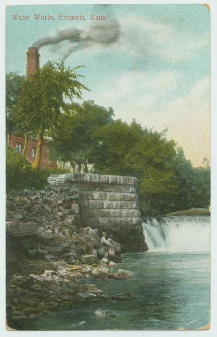 WATER WORKS EMPORIA KANSAS KS POSTCARD 1911