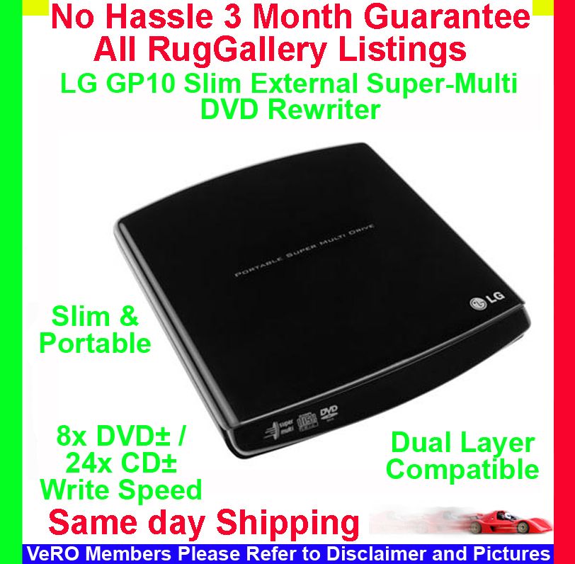  External DVD Rewriter Dual Layer 8x DVD±R 24x CD±R PC