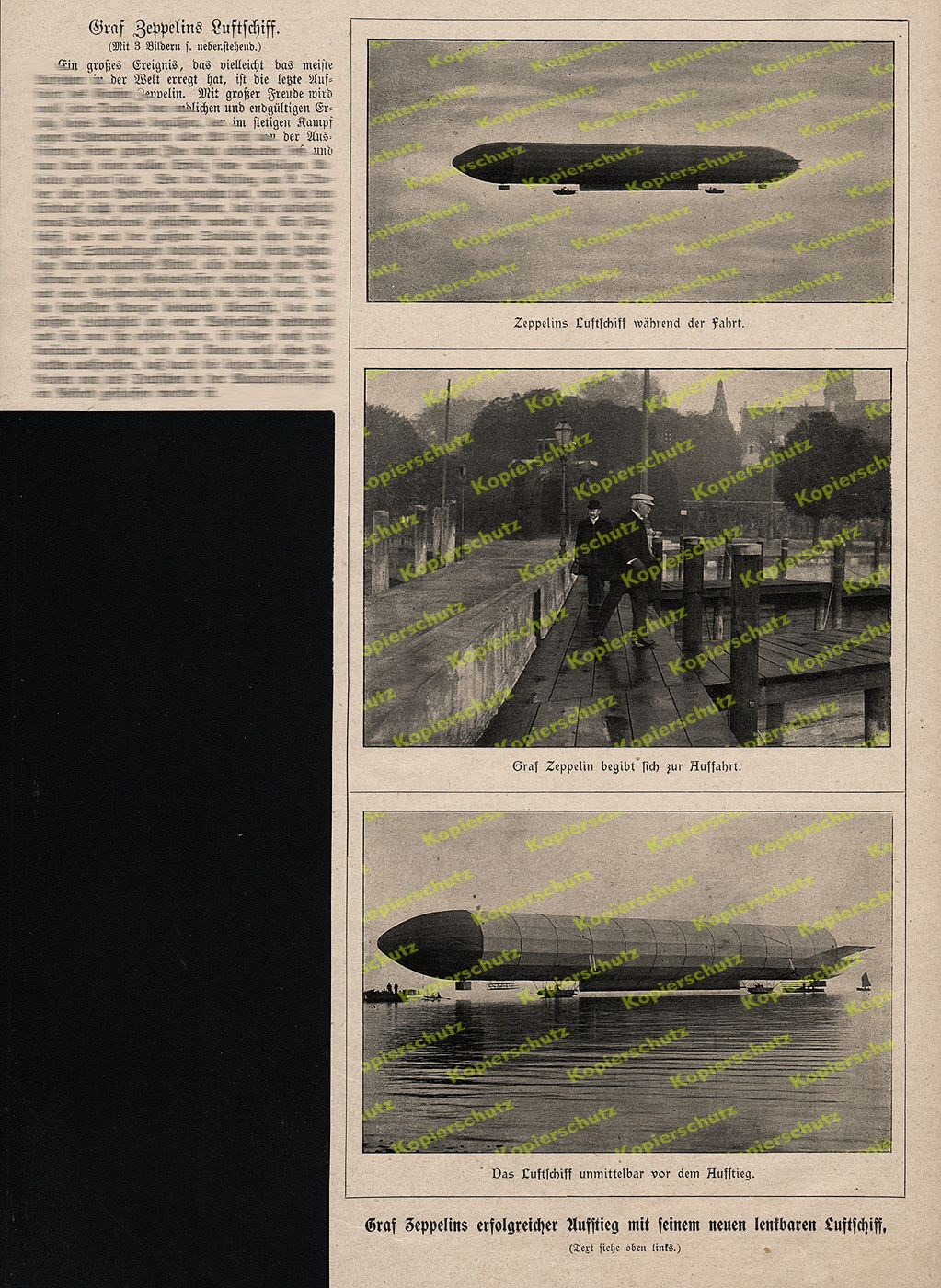 Orig Fotobericht Graf Zeppelin Landungssteg 1 Fahrt LZ 3