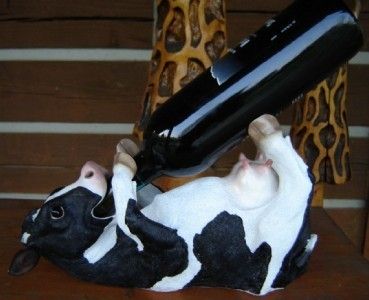 COW WINE BOTTLE HOLDER FARM UTTERS