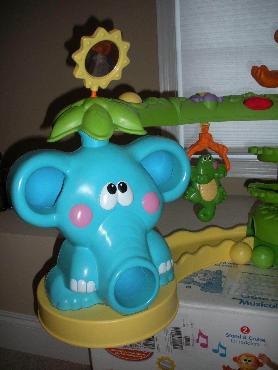 FISHER PRICE Go Baby Go Crawl Cruise Musical Jungle EUC 6 36 Months