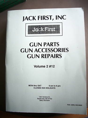 Jack First Inc Gun Parts Accessories Repairs Book