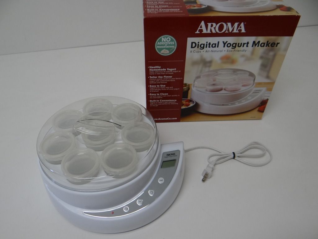 Aroma AYM 606 8 Cup Electric Digital Yogurt Maker with 8 BPA Free