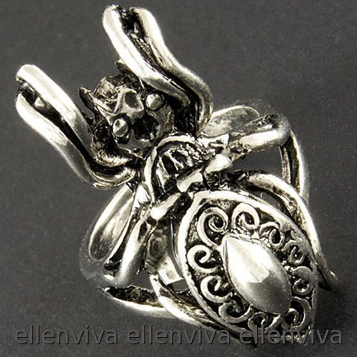 Exotic Punk Spider Animal Ring Size 7 New RG249SV7