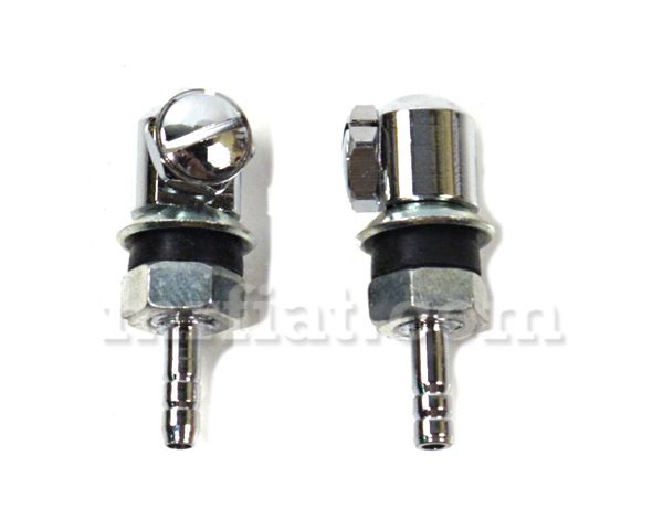 fiat 850 124 spider chrome wiper nozzles set