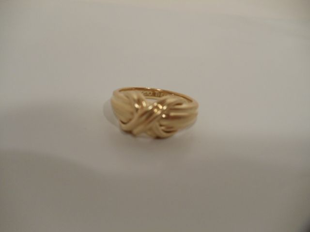 TIFFANY & CO INFINITY FIGURE 18K SOLID YELLOW GOLD RING SIZE 5 1/2