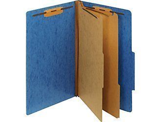 FILE FOLDER, PARTITION, 6 FASTENERS , LEGAL, PU64M LBL