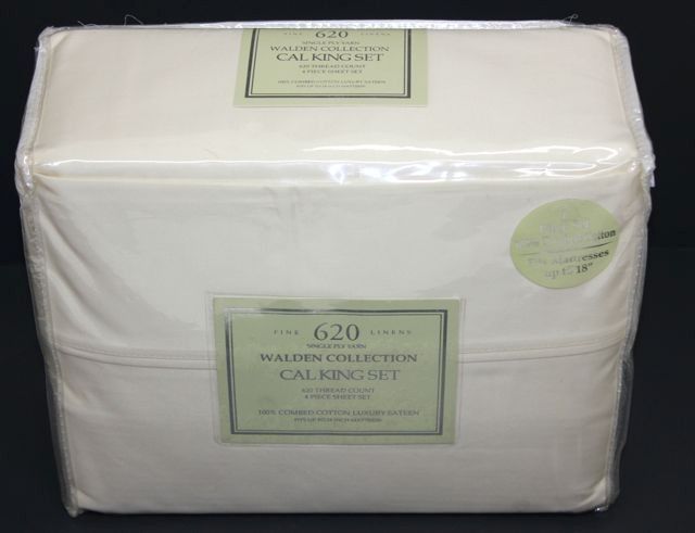 FINE LINENS CAL KING SHEET SET WALDEN COLLECTION 620 THREAD COUNT