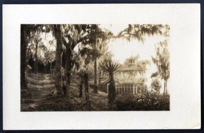 H828 RPPC c1918 PATH WALK PERGOLA Fairhope, AL 1 1/2 hour steamer to