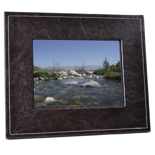  Digital Photo Frame w  Movie Player Brown Leather