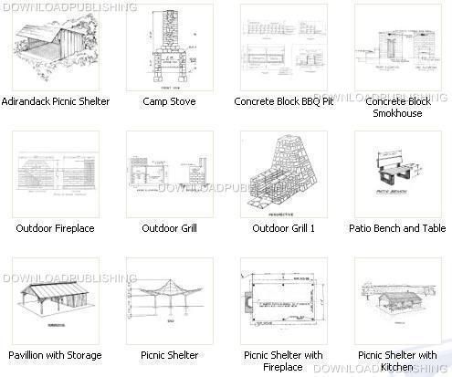  Resturant Business Picnic Table Barbecue Pit Smokehouse Shelter