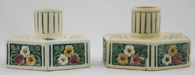 Weller Florala 2 5 6 Sided Candlesticks Flowers Mint