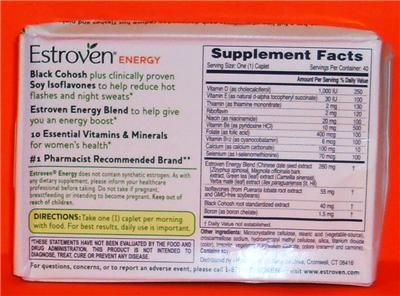 Estroven Muti Symptom Menopause Relief Energy Fatigue Hot Flashes