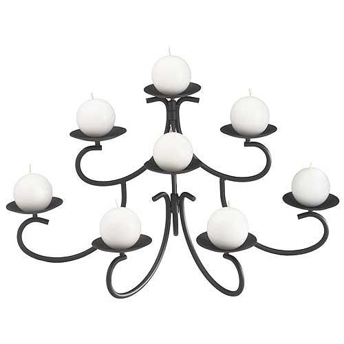  eight cascading candle cups with spindled centers graceful curves are