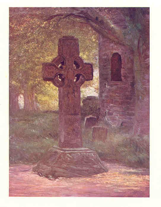 Ireland 1912 SAINT COLUMBKILLES CROSS. KELLS. Old Vintage print.