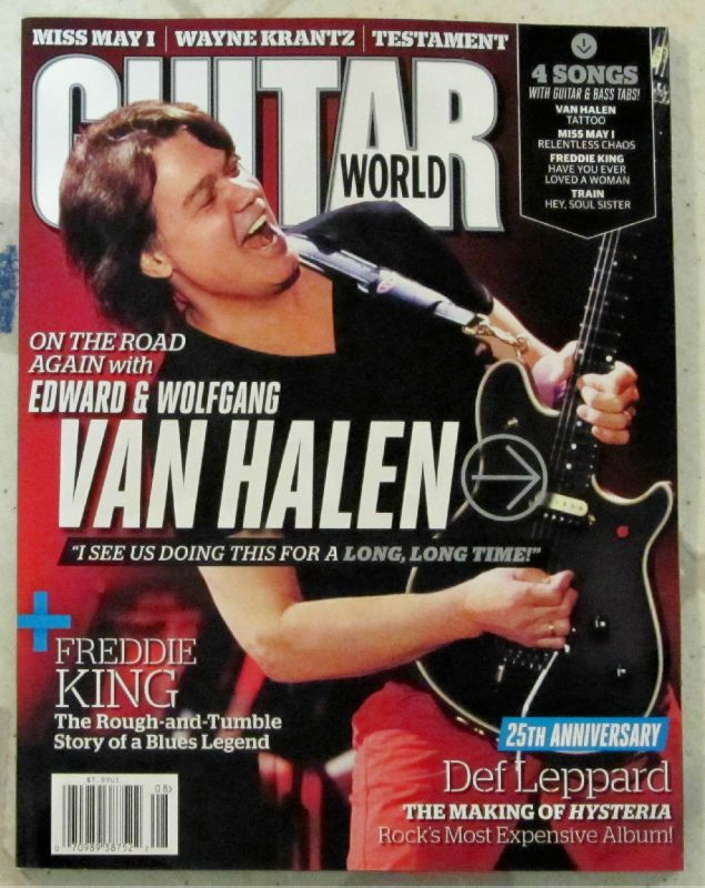 GUITAR WORLD August 2012 VAN HALEN Edward & Wolfgang 25th Ann DEF